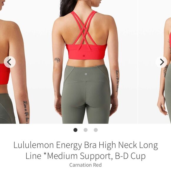 Lululemon Energy Bra High Neck Long Line Size 4 - Picture 1 of 5